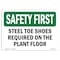 Signmission OSHA, Steel Toe Shoes Required On Plant Floor, 24in X 18in Rigid Plastic, 24" W, 18" H, Landscape OS-SF-P-1824-L-10984 - alternate 1